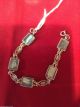 Roman Glass In Sterling Silver Bracelet / Vintage Holy Land Jewelry Coins: Ancient photo 1