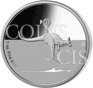 Australia 2013 1$ Kangaroo In Outback 1 Oz Privy Proof Silver Coin photo
