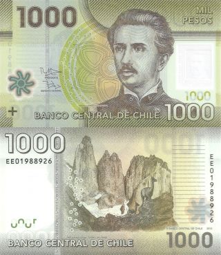 Chile 1000 Pesos (2013) - Polymer/national Park/p161 - photo