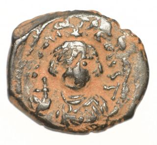 Byzantine Brozne Coin Follis Constans Ii Large M Constantinopole Ae24 photo