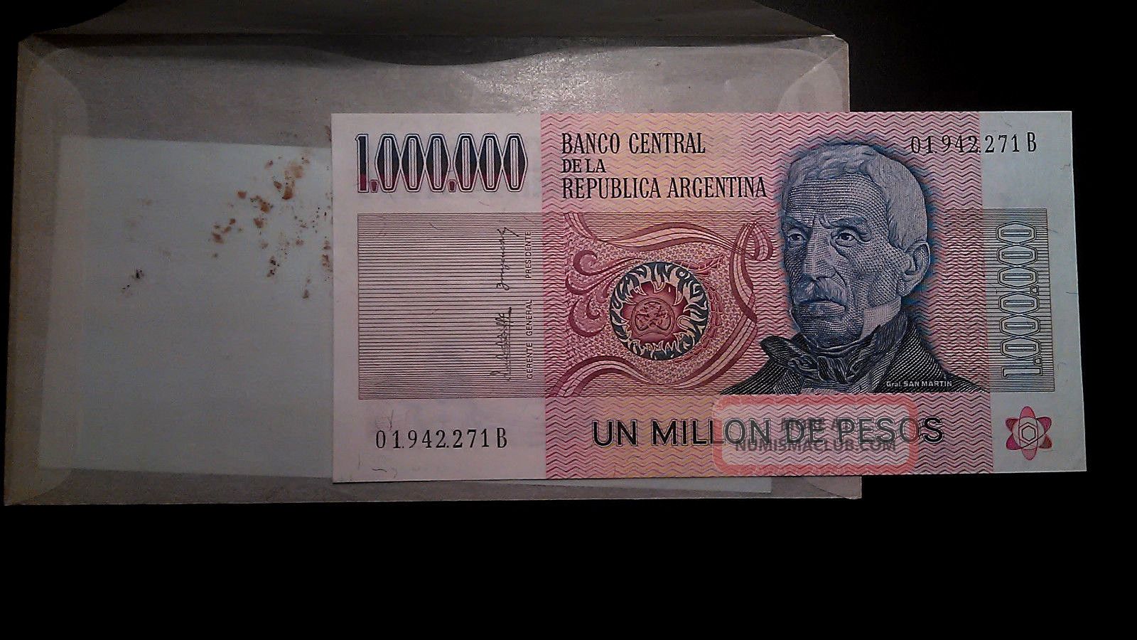 Argentina One Million Peso Note Collectible argentina-one-million-peso-note-collectible