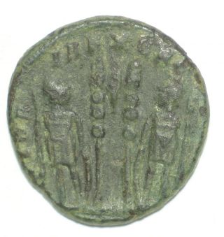 Roman Brozne Coin Follis Constantine The Great Gloria Exercitus Arles photo