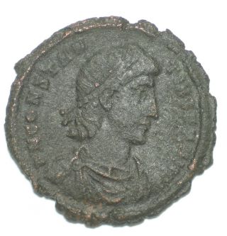 Roman Brozne Coin Follis Constantius Ii Phoenix On A Globe Constantinople photo