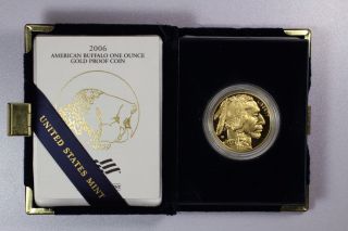 First Year Issue 2006 American Buffalo Proof 1oz Gold Coin Box & photo