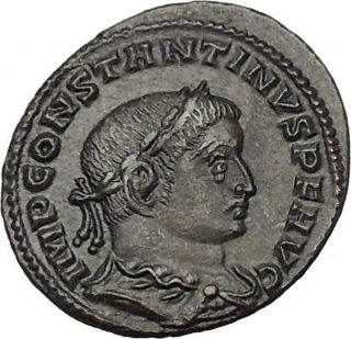Constantine I The Great 310ad Lyons Rare R1 Sol Ancient Roman Coin I53321 photo