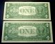 (4) 1957 - B Consecutive $1 Silver Certificate Unc One Dollar Bills Blue Seal Small Size Notes photo 5