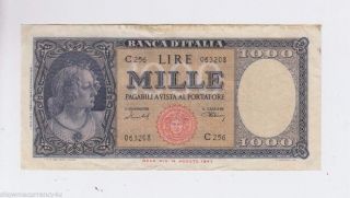 Italy Paper Money F - Vf photo