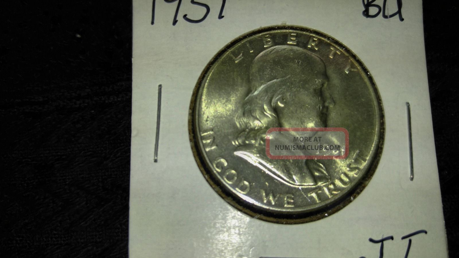 1951 Franklin Silver Half Dollar Bu 1951-franklin-silver-half-dollar-bu