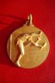 Rare Old Antique Italy Gold Medal Sports High Jump / Jump Up - Salto In Alto Exonumia photo 2
