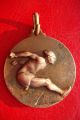Rare Old Antique Italy Bronze Medal Sports Long Jump - Salto In Lungo Exonumia photo 8