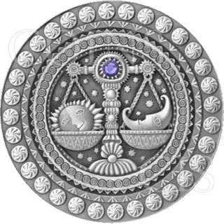 Belarus 2009 20 Rubles Zodiac Libra Unc Silver Coin photo