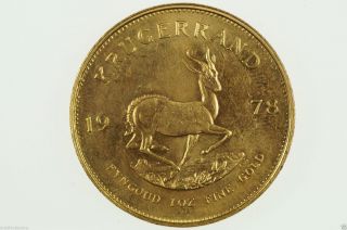 South Africa 1978 1oz Fine Gold Krugerrand In Extremely Fine photo