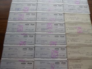 24 Delorean Bank Checks / All Signed - 1978 - 1979 photo