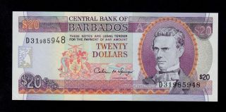Barbados 20 Dollars (1996) D31 Pick 49 Unc -.  Banknote. photo