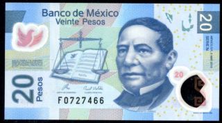 Mexico 20 Pesos 3.  5.  2010 (serie N) Polymer P 122 Uncirculated photo