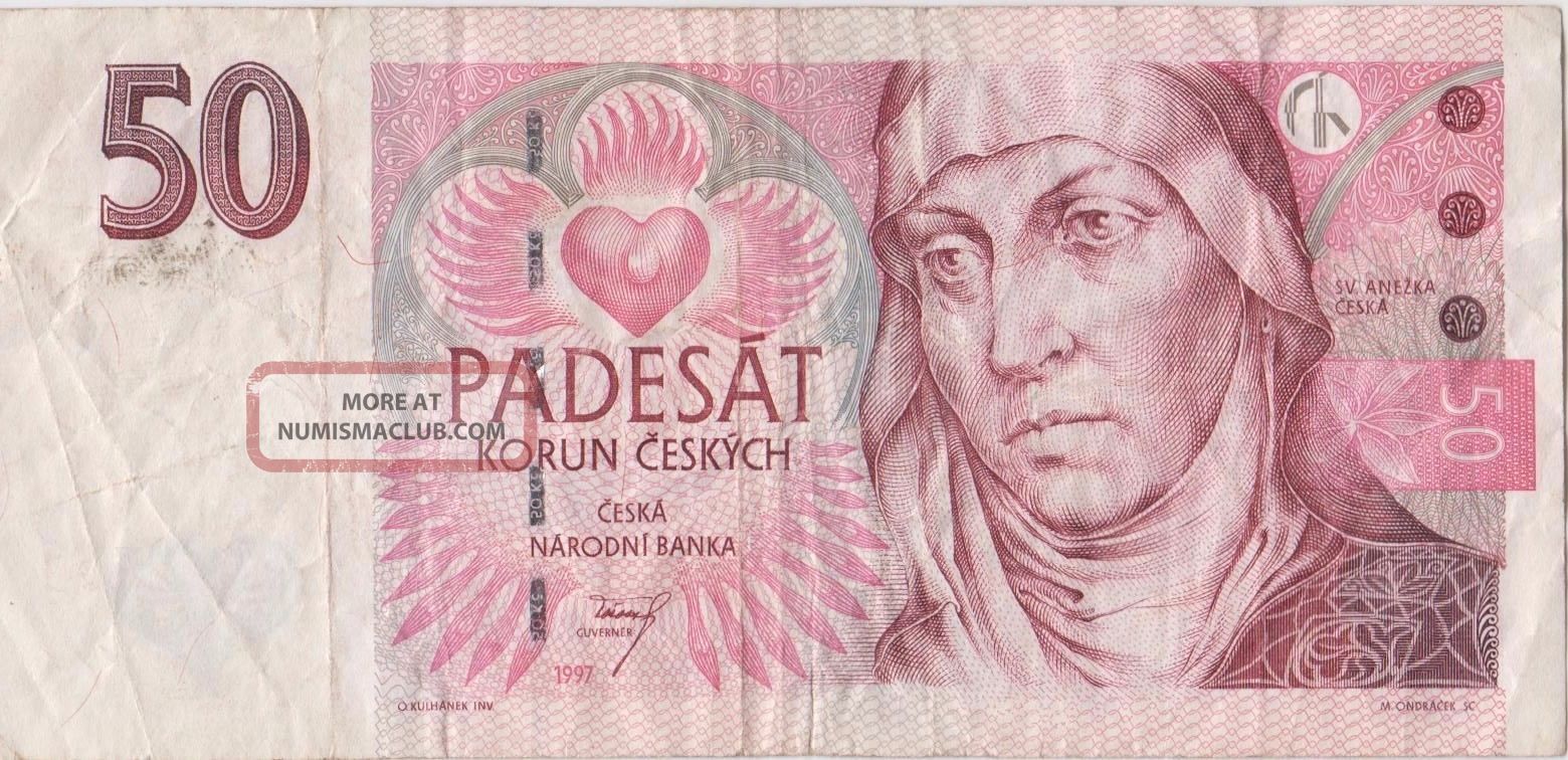 Czech Republic 50 Korun 1997 Circulated Banknote Europe photo