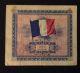1944 France Deux Francs 2 Bill Note Wwii Occupation Paper Money: World photo 1
