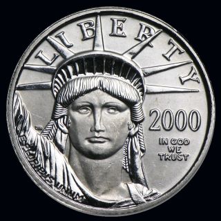 2000 - 1/10 Oz Platinum American Eagle - $10 Coin - Bu photo