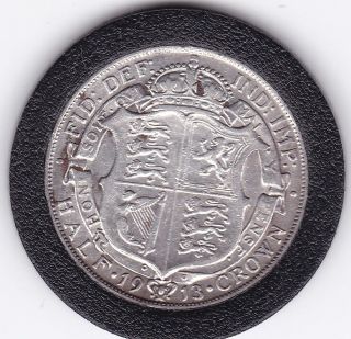 Sharp 1913 King George V Half Crown (2/6d) - Sterling Silver Coin photo