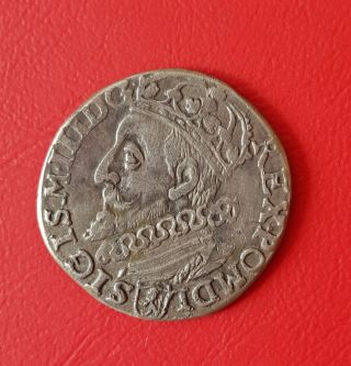 A109: Medieval Poland - Sigismund Iii 1587 - 1632 - Silver Coin - 3 Grossus R1 photo
