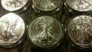 2013 1 Oz.  American Silver Eagle.  999 Silver,  Bu, photo
