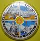 2006 Cook Islands.  50 Cents X 4 Oil Production & Gas Industry.  2 Oz Silver Australia & Oceania photo 4