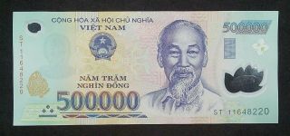Vietnam 500,  000 500000 Dong,  Polymer,  Be Printed 2011 photo