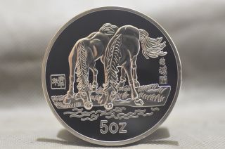 99.  99 Chinese 1990 Zodiac 5oz Silver Coin - Year Of The Horse &.  85 photo