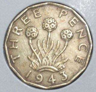 1943 Pence Uk Coin 44 photo