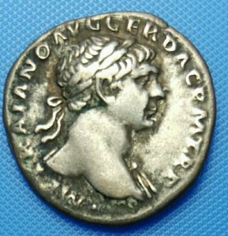 98 - 117 Ad,  Trajan,  Roman Denarius photo