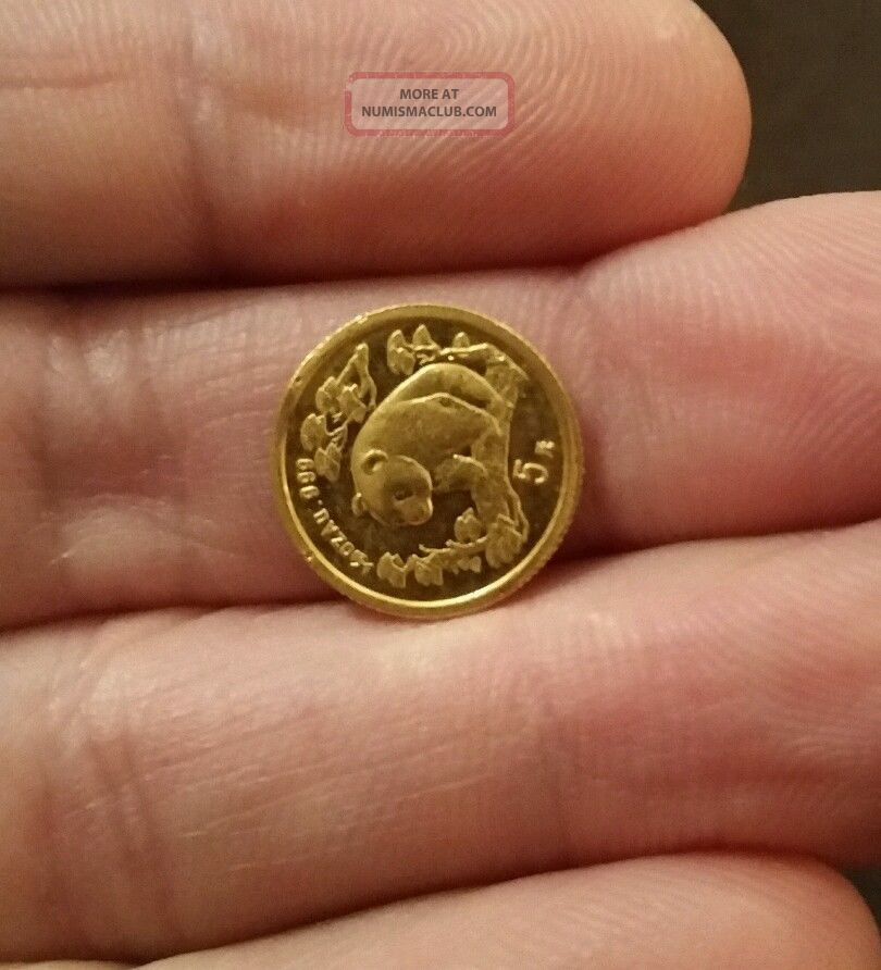 1997 1 20 Oz Gold Panda Coin small Date 