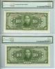 China,  Shanghai 1928 $10 Bank Note P 197e & P 197h Both Certified 63 By Pmg Asia photo 1