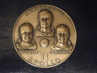 1969 Apollo 11 Commanders Commemorative Bronze Medal Signed Ralph J.  Menconi photo