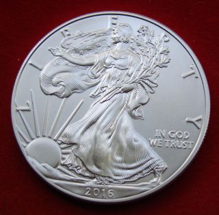 2016 Silver Dollar Coin 1 Troy Oz American Eagle St Gaudens Walking Liberty Bu photo