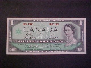 1967 Canada Paper Money - One Dollar Commemorative Banknote photo