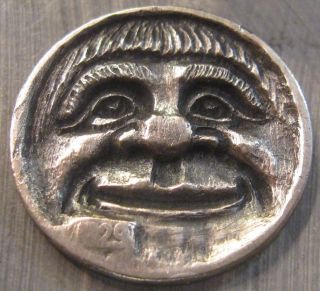 Hobo Nickel,  Miniature Metal Carving.  I Love Carving Faces 5 photo