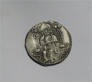 1329 - 39 Italy,  Venice Silver Coin Grosso - Dodge Francesco Dandolo Rare Vf/xf photo