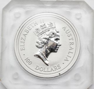 1997 1 Troy Oz.  999 Fine Platinum 100 Dollar Australian Coin photo