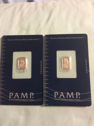 1 Gram Pamp Suisse Platinum Bar - In Assay photo