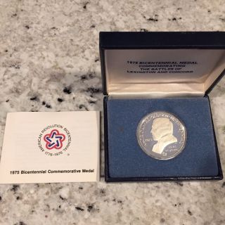 1975 Paul Revere Bicentennial Commemorative 1 Oz Silver Medal - Proof photo