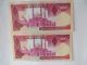 Pair Iran 5000 Rials Banknote 1983 - 1993 Uncirculated Middle East photo 1