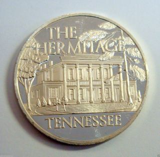1819 Tennessee The Hermitage.  925 Sterling Silver Medal Coin photo