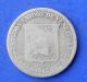 . 835 Silver 1945 Venezuela 2.  5 Gram 1/2 Bolivar Well Circulated Mb 58 South America photo 1