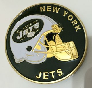 1 Oz Nfl York Jets Finished In 24k Gold Coin photo