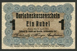Germany Latvia Lithuania Poland Posen 1 Rubles 1916 Vf/xf photo