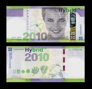 Louisenthal Test Note Specimen Hybrid 2010 Scarce In Folder Unc photo