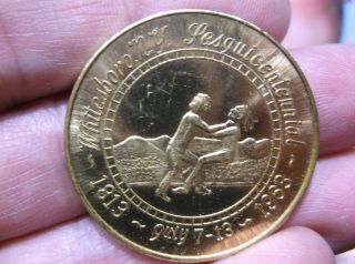 Vtg 1813 1963 Whitesboro Ny Sesquicentennial Mohawk Valley Medal Token Coin Half photo