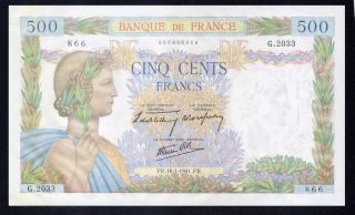 France Note 500 Francs 1941 Type 