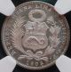 1905 Jf Peru Dinero,  Ngc Ms 65,  Silver Coin South America photo 2