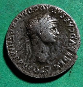 Tater Roman Imperial Silver Denarius Of Claudius Spqr P P Ob Cs photo